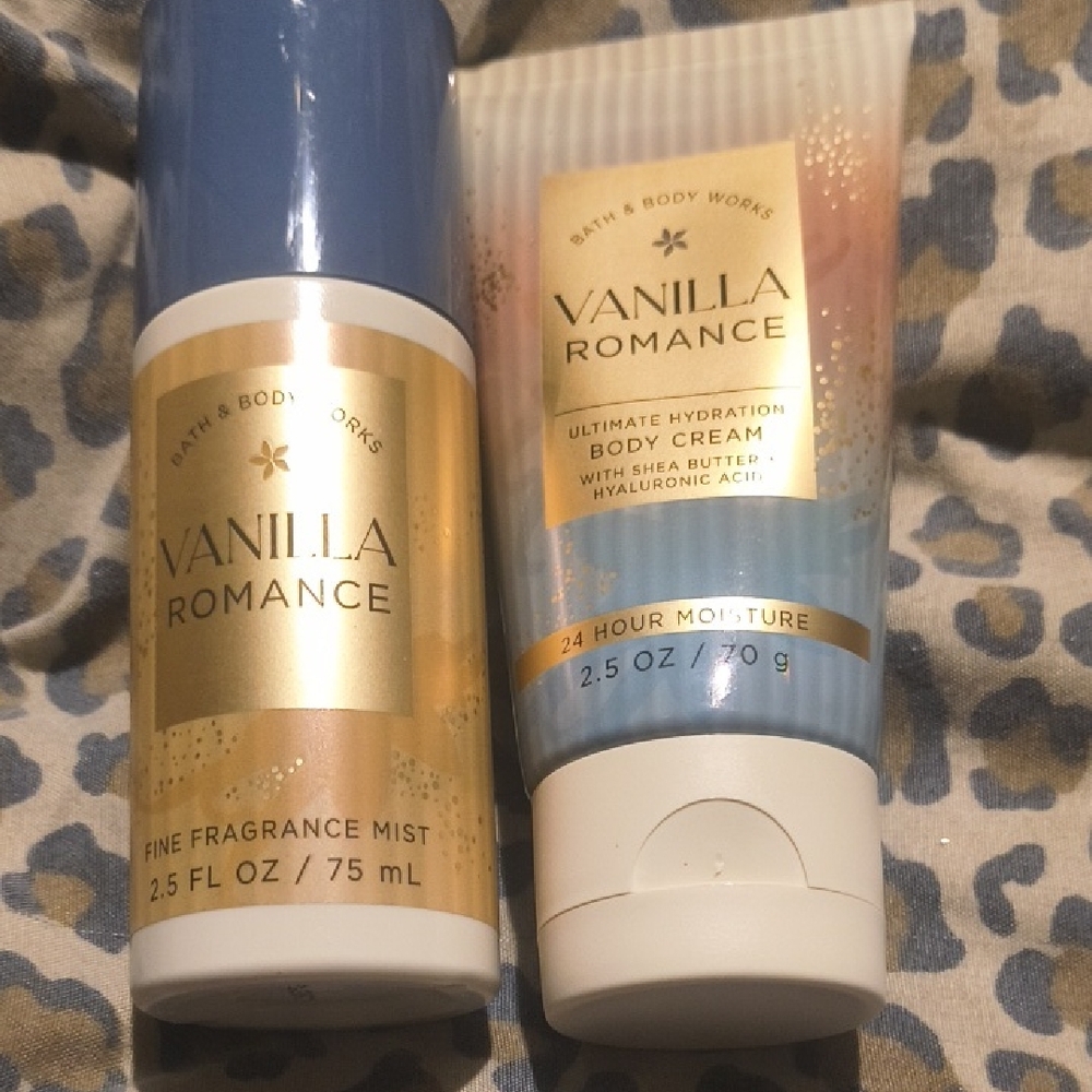 Bath & Body Works Vanilla Romance Fragrance Mist and Body Cream
